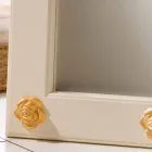 مرآة أرضية/حائطية عمودية بزخارف آبل، مصنوعة يدويًا Viadurini