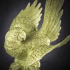 تمثال خزفي على شكل ببغاء مصنوع يدويًا في إيطاليا - باجالو Viadurini