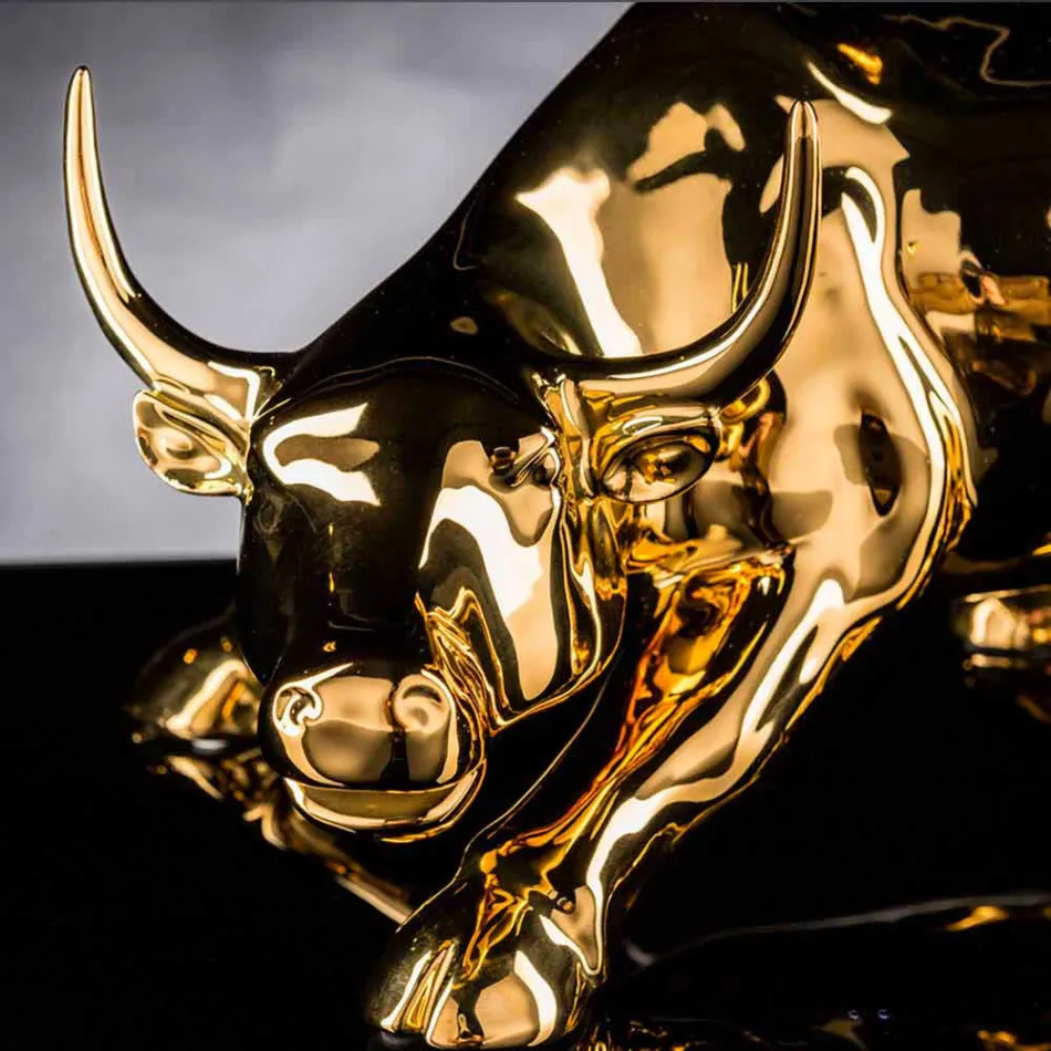 تمثال ثور مصنوع يدويًا من السيراميك في إيطاليا - بولينو Viadurini