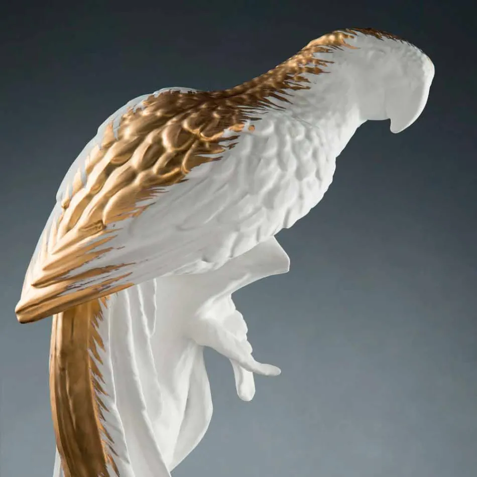 تمثال سيراميكي على شكل ببغاء مصنوع يدويًا في إيطاليا - باجالو Viadurini