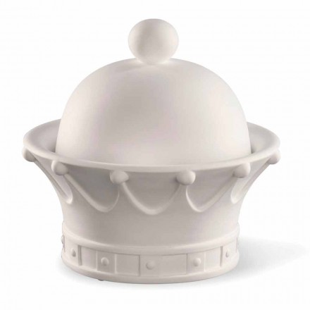 تمثال زخرفي من السيراميك الأبيض مصنوع يدويًا في إيطاليا - كوين Viadurini