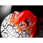 تمثال زجاجي مزخرف على شكل بيضة مع أبو بريص، صنع في إيطاليا - هويفو Viadurini