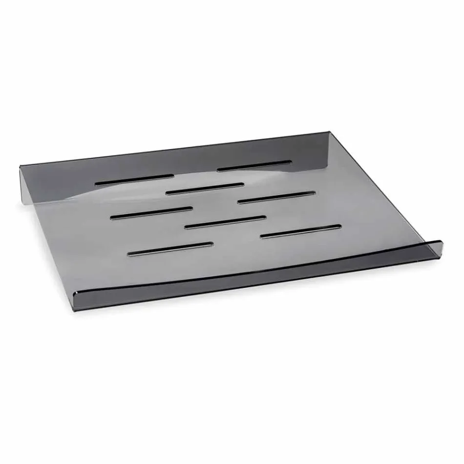 حامل كمبيوتر محمول بتصميم من زجاج شبكي شفاف أو مدخن - قطعتان - نردينو Viadurini