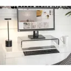 حامل شاشة من زجاج شبكي شفاف أو مدخن بتصميم إيطالي - نرد Viadurini