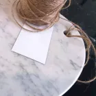 لوح تقطيع بيضاوي حديث من رخام كارارا الأبيض، صنع في إيطاليا - ماشا Viadurini