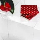 طاولات تصميم من زجاج شبكي ملون، منتج في إيطاليا، سبينوسو Viadurini