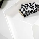 طاولات تصميم من زجاج شبكي ملون، منتج في إيطاليا، سبينوسو Viadurini