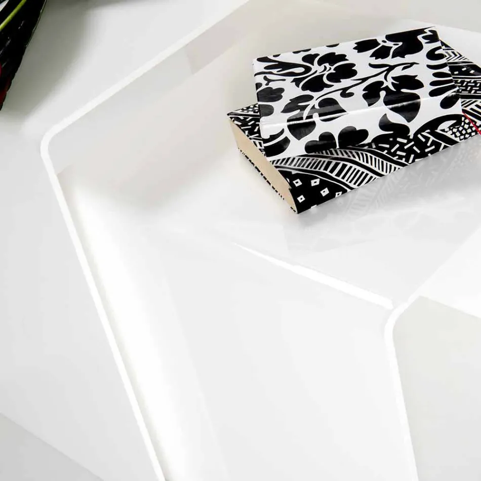 طاولات تصميم من زجاج شبكي ملون، منتج في إيطاليا، سبينوسو Viadurini