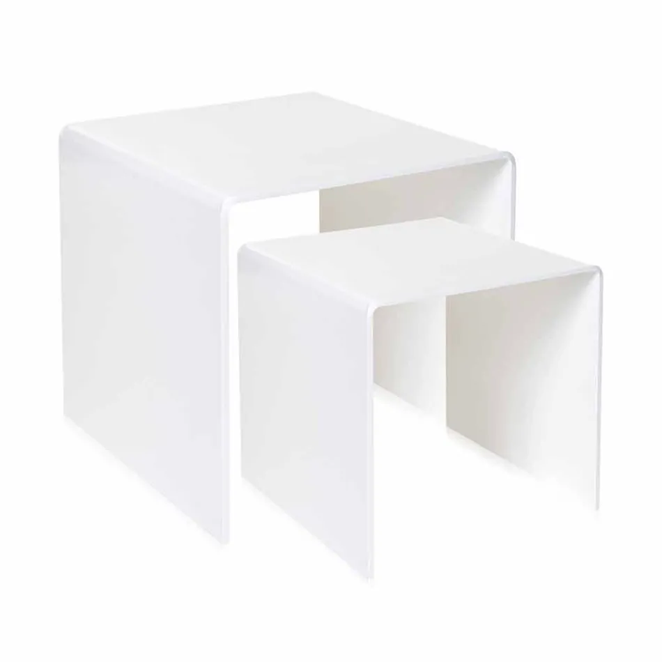 طاولات تصميم من زجاج شبكي ملون، منتج في إيطاليا، سبينوسو Viadurini