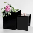 طاولات تصميم من زجاج شبكي ملون، منتج في إيطاليا، سبينوسو Viadurini