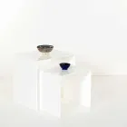 طاولات تصميم من زجاج شبكي ملون، منتج في إيطاليا، سبينوسو Viadurini