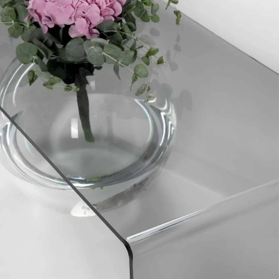 طاولة جسرية حديثة من زجاج شبكي مصنوعة في إيطاليا، بولي Viadurini