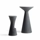 طاولة قهوة خارجية دائرية عالية مصنوعة من البولي إيثيلين والـ HPL، صنعت في إيطاليا - ديزموند Viadurini