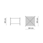 طاولة قهوة خارجية قابلة للطي من الفولاذ المجلفن، صنع في إيطاليا - سيلفاجيا Viadurini