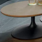 طاولة قهوة منخفضة من المعدن والسيراميك بأحجام مختلفة - أميريو Viadurini