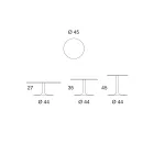 طاولة قهوة منخفضة من المعدن والسيراميك بأحجام مختلفة - أميريو Viadurini