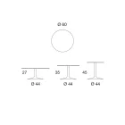 طاولة قهوة منخفضة من المعدن والسيراميك بأحجام مختلفة - أميريو Viadurini