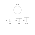 طاولة قهوة منخفضة من المعدن والسيراميك بأحجام مختلفة - أميريو Viadurini