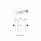 طاولة منخفضة لغرفة المعيشة مصنوعة من الزجاج المدخن وأدراج خشبية، متوفرة بثلاثة أحجام - مانترا Viadurini