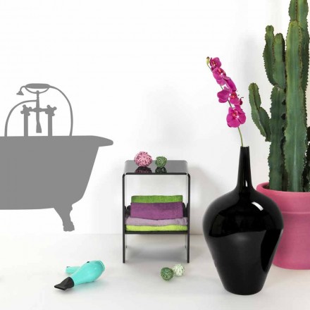 طاولة قهوة / طاولة جانبية سوداء معاصرة ميمي، صنع في إيطاليا Viadurini