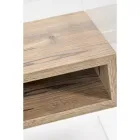 طاولة سرير جانبية قابلة لإعادة التدوير مصنوعة من زجاج شبكي شفاف وخشب - باسكولي Viadurini