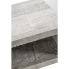 طاولة سرير جانبية قابلة لإعادة التدوير مصنوعة من زجاج شبكي شفاف وخشب - باسكولي Viadurini