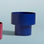 طاولة سرير مستديرة بتصميم عصري من خشب بوردو أو خشب أزرق - فيني Viadurini