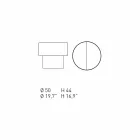 طاولة سرير مستديرة بتصميم عصري من خشب بوردو أو خشب أزرق - فيني Viadurini