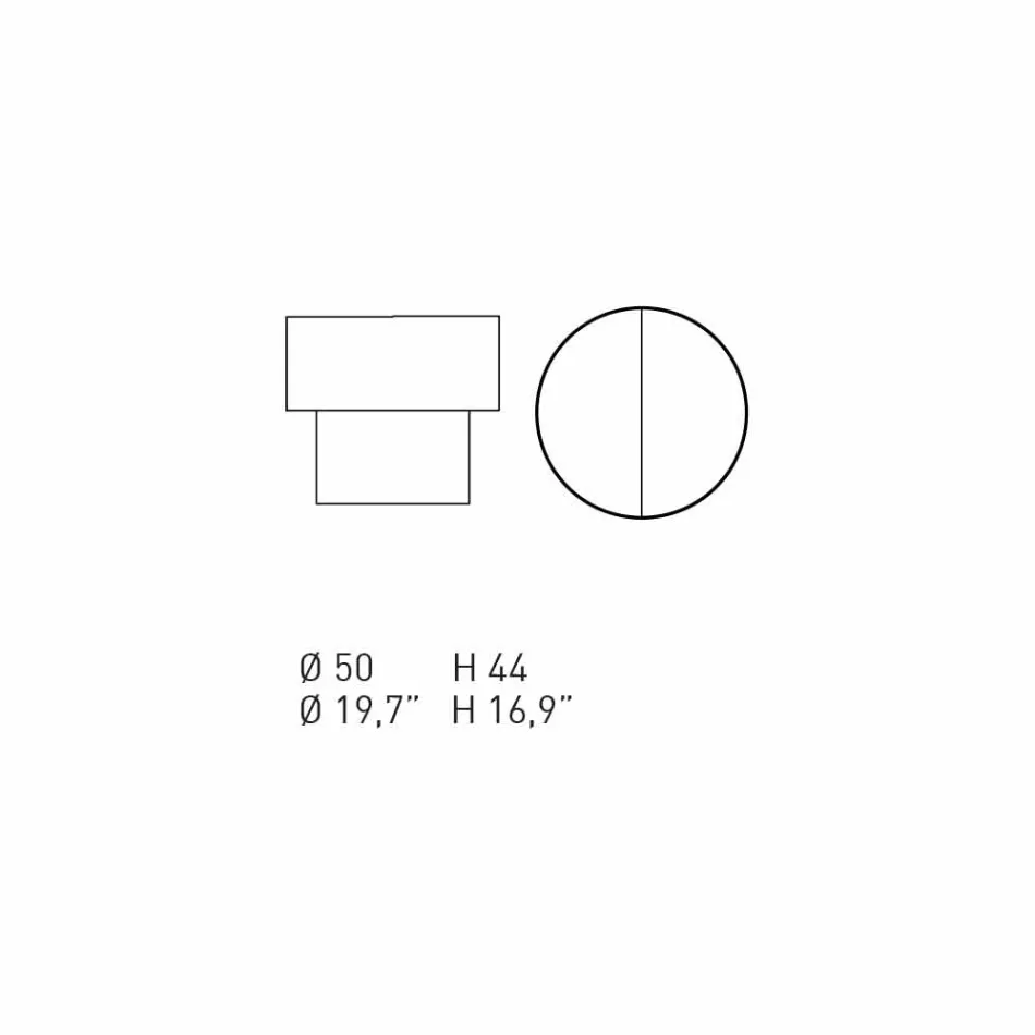 طاولة سرير مستديرة بتصميم عصري من خشب بوردو أو خشب أزرق - فيني Viadurini