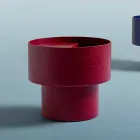 طاولة سرير مستديرة بتصميم عصري من خشب بوردو أو خشب أزرق - فيني Viadurini