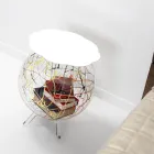 طاولة سرير جانبية متعددة الاستخدامات مصنوعة من زجاج شبكي ملون قابل لإعادة التدوير - باولوني Viadurini