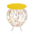 طاولة سرير جانبية متعددة الاستخدامات مصنوعة من زجاج شبكي ملون قابل لإعادة التدوير - باولوني Viadurini