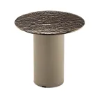 طاولة قهوة بقاعدة معدنية وسطح من المرآة أو الزجاج بقطر 45 سم - فلامينيا Viadurini