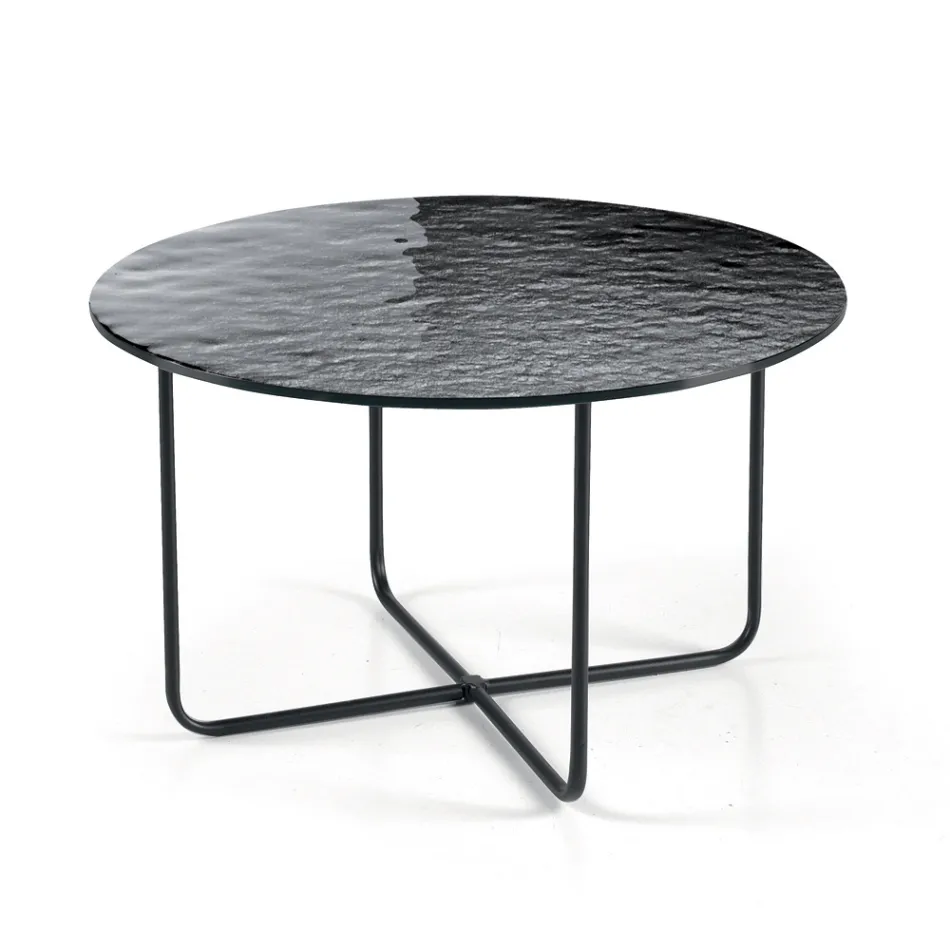 طاولة قهوة بمرآة وسطح سيراميك بتأثير الرخام، صنع في إيطاليا - جوستا Viadurini