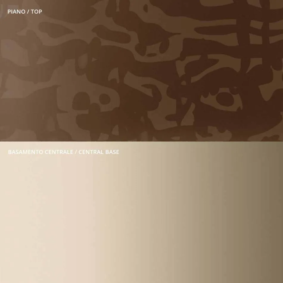 طاولة قهوة ذات سطح مربع من الزجاج أو المعدن، صنعت في إيطاليا - أنكين Viadurini