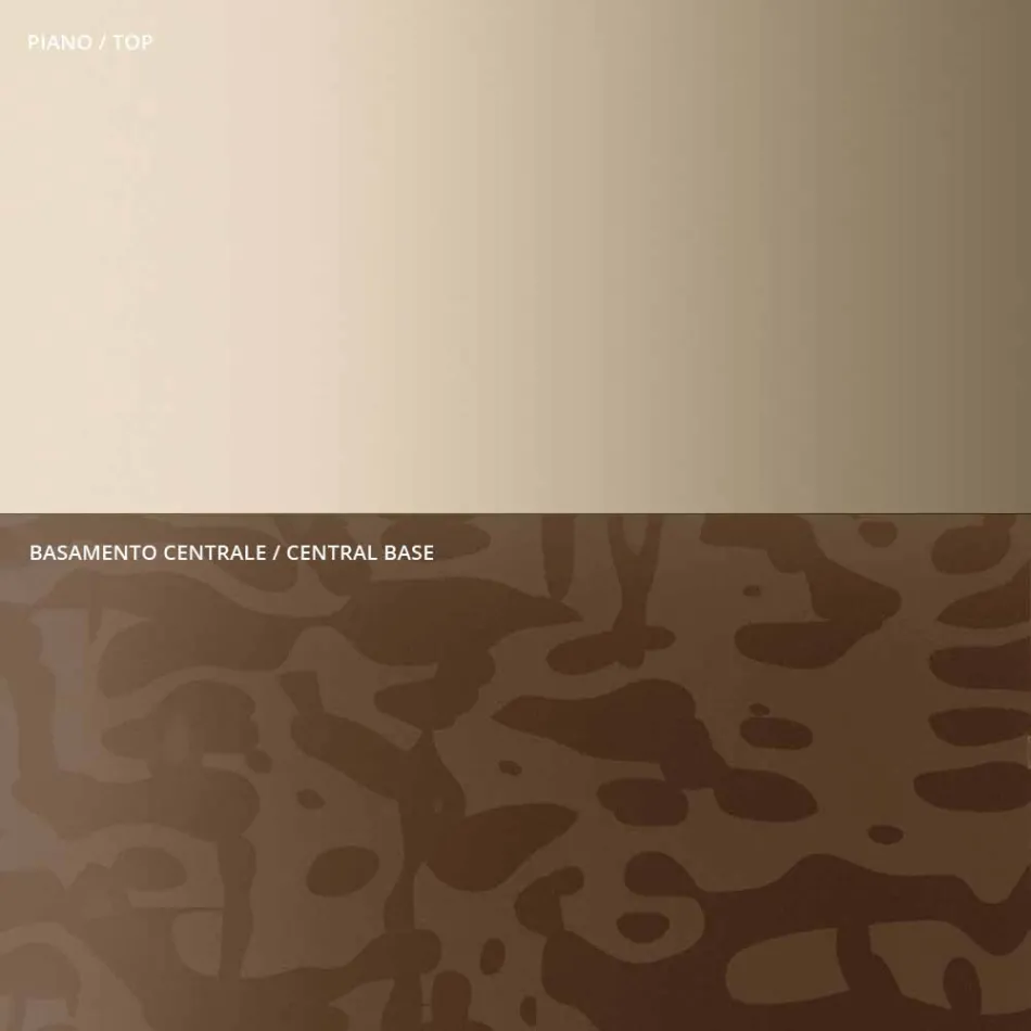 طاولة قهوة بسطح دائري من الزجاج أو المعدن، صنع في إيطاليا - أنكين Viadurini