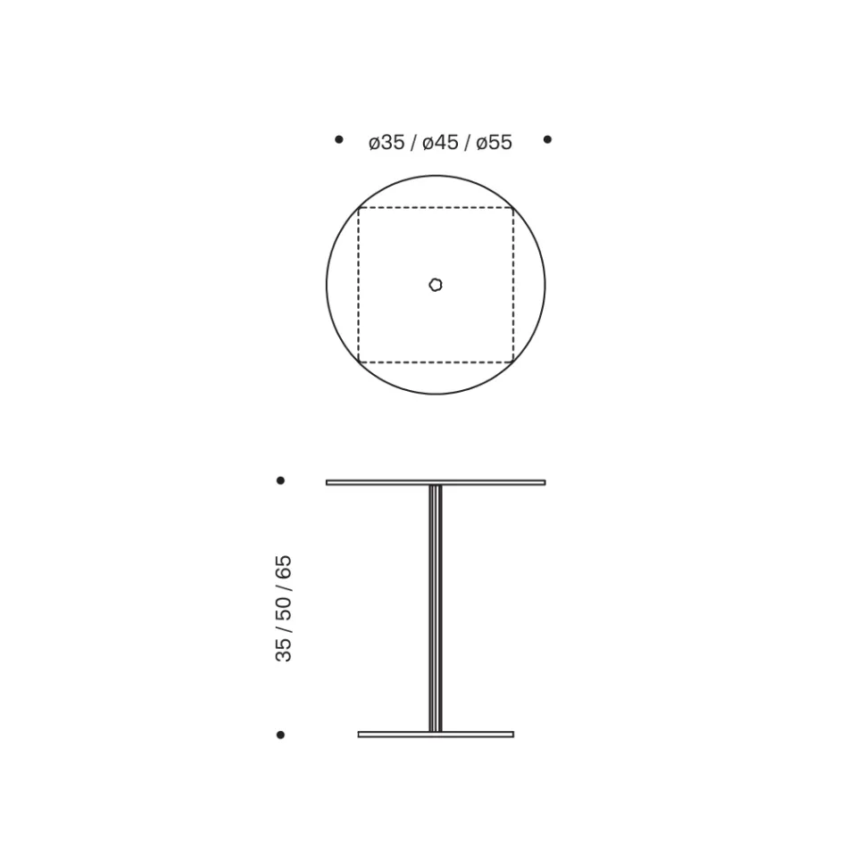 طاولة قهوة بسطح دائري من الزجاج أو المعدن، صنع في إيطاليا - أنكين Viadurini
