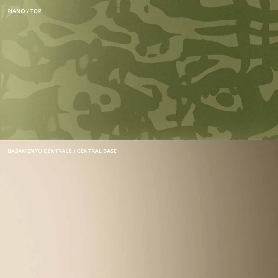 طاولة قهوة بسطح دائري من الزجاج أو المعدن، صنع في إيطاليا - أنكين Viadurini