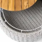 طاولة حديقة من حاويات مصنوعة من خشب الساج ومنسوجة بحبل - أرجونا Viadurini