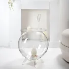 طاولة حاوية متعددة الأغراض من زجاج شبكي شفاف، صنع في إيطاليا - سكار Viadurini