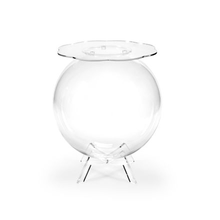 طاولة حاوية متعددة الأغراض من زجاج شبكي شفاف، صنع في إيطاليا - سكار Viadurini