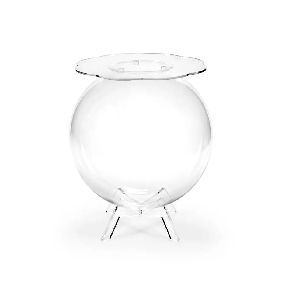 طاولة حاوية متعددة الأغراض من زجاج شبكي شفاف، صنع في إيطاليا - سكار Viadurini