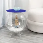 طاولة قهوة دائرية / حاوية من بيفي بلو، تصميم عصري، صنع في إيطاليا Viadurini