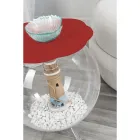 طاولة قهوة دائرية / حاوية بيفي حمراء، تصميم عصري صنع في إيطاليا Viadurini