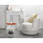 طاولة قهوة دائرية / حاوية بيفي حمراء، تصميم عصري صنع في إيطاليا Viadurini