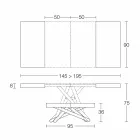 طاولة قهوة بتصميم قابل للتحويل من الخشب الإيطالي الصنع - فينسينزو Viadurini