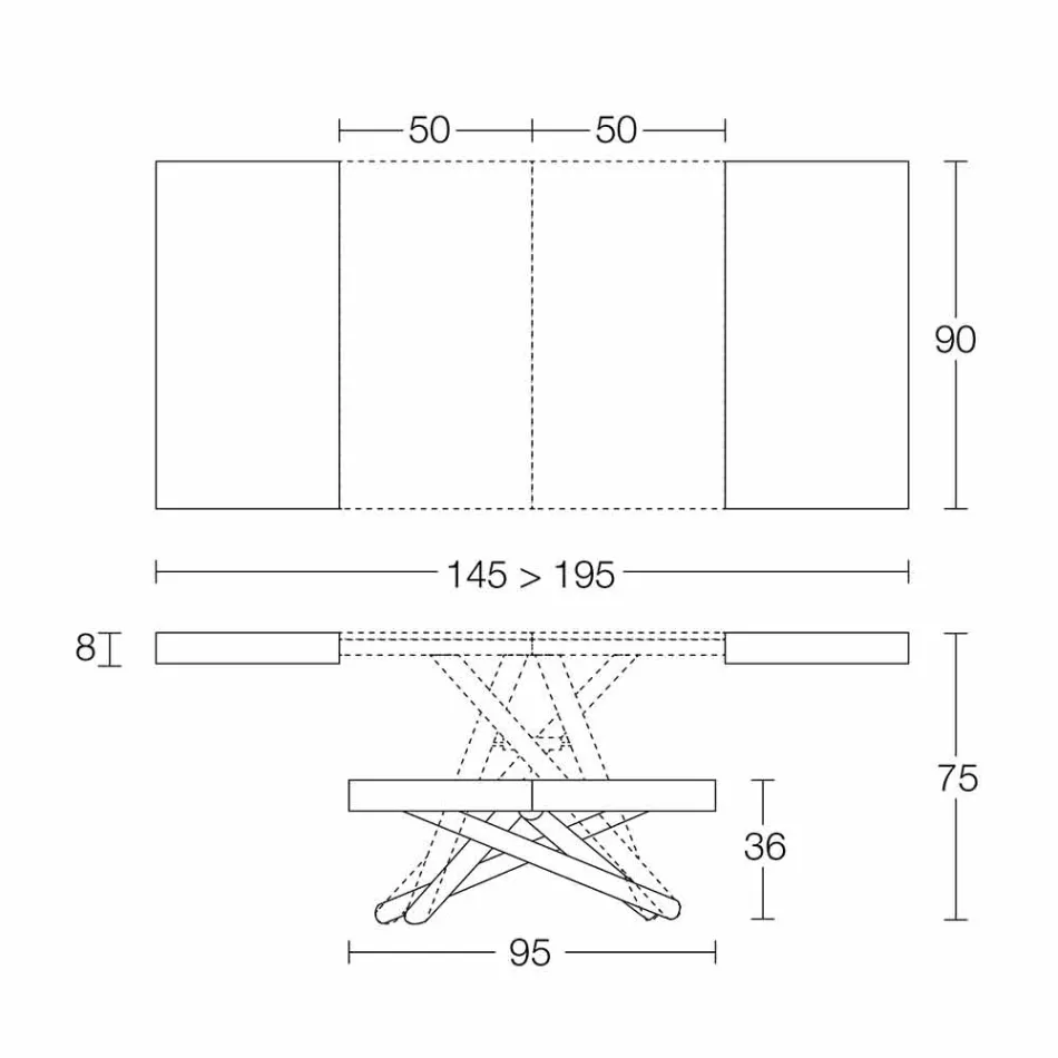 طاولة قهوة بتصميم قابل للتحويل من الخشب الإيطالي الصنع - فينسينزو Viadurini