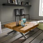 طاولة قهوة بتصميم قابل للتحويل من الخشب الإيطالي الصنع - فينسينزو Viadurini