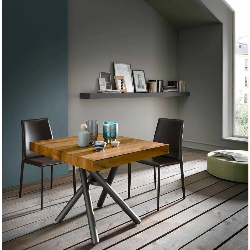 طاولة قهوة بتصميم قابل للتحويل من الخشب الإيطالي الصنع - فينسينزو Viadurini