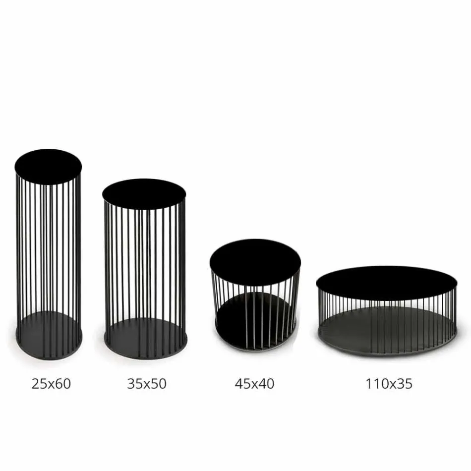 طاولة قهوة من الكريستال المزور والمعدن، صنع في إيطاليا - مونتيبيانكو Viadurini